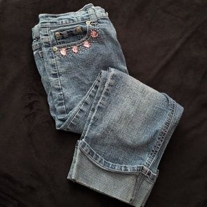 Girl's denim capri